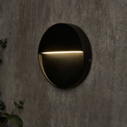 Orvi Outdoor LED 11cm Round Wall Light, Black - thumbnail 3