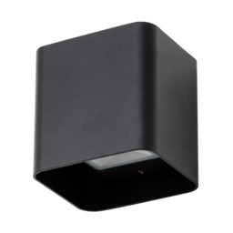 Cameron Outdoor LED Square Up and Down Wall Light, Black