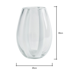 Glass and Opal Ribbon Vase, Clear - thumbnail 7