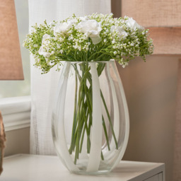 Glass and Opal Ribbon Vase, Clear - thumbnail 3