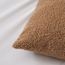 Really Soft Teddy Bear Fleece Cushion, Brown - thumbnail 4