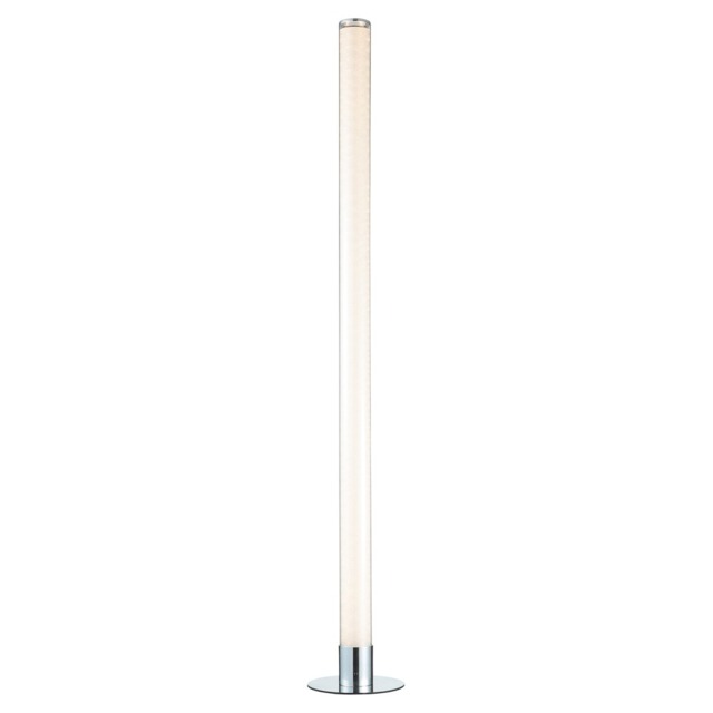 Glow Shimmer Colour Changing LED Cylinder Floor Lamp, Chrome - image 1