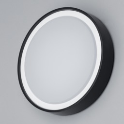 Flotta Small Outdoor LED Round Flush Wall Light, Black - thumbnail 5