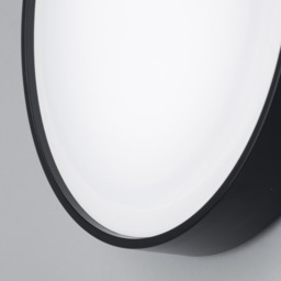 Flotta Small Outdoor LED Round Flush Wall Light, Black - thumbnail 6
