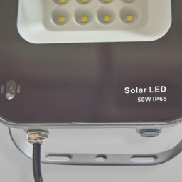 Aster LED 50 Watt Outdoor Solar Flood Light, Grey - thumbnail 6
