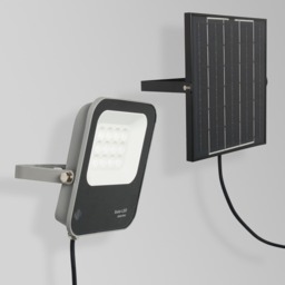 Aster LED 50 Watt Outdoor Solar Flood Light, Grey - thumbnail 5
