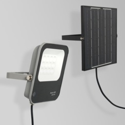 Aster LED 50 Watt Outdoor Solar Flood Light, Grey - thumbnail 4