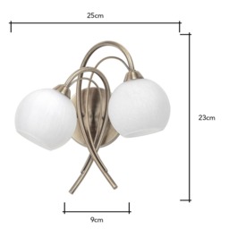Soni Wall Light, Antique Brass and Alabaster - thumbnail 7