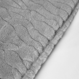 Bergen Embossed Faux Fur Throw, Grey - thumbnail 4