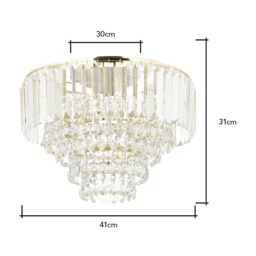 Paladina Flush Ceiling Light, Brass - thumbnail 7