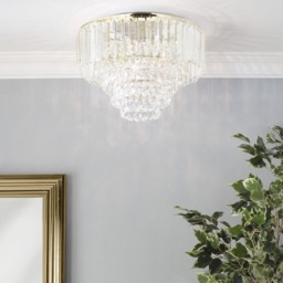Paladina Flush Ceiling Light, Brass - thumbnail 3