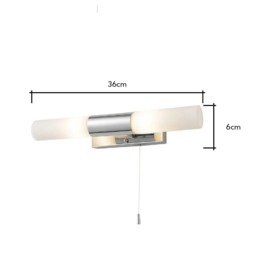 Capri Bathroom Wall Light, Chrome - thumbnail 8