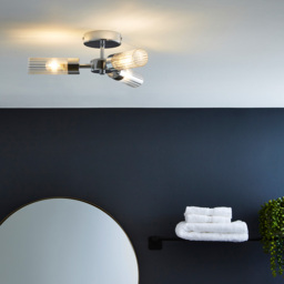 Kier Semi Flush Bathroom Ceiling Light, Chrome - thumbnail 3