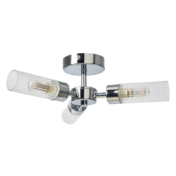 Kier Semi Flush Bathroom Ceiling Light, Chrome - thumbnail 7