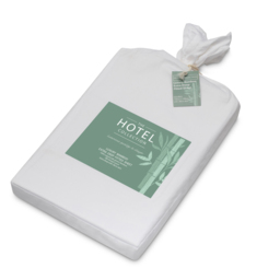Bamboo Extra Deep Double 38cm Fitted Sheet, White - thumbnail 1