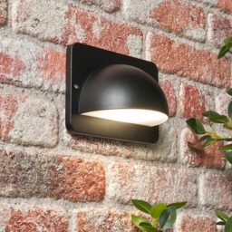 Jude Outdoor LED Wall Light, Black - thumbnail 3