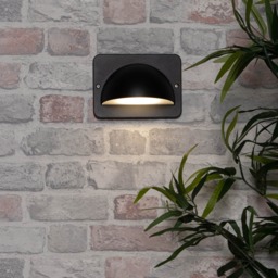 Jude Outdoor LED Wall Light, Black - thumbnail 7