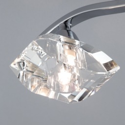 Bella 3 Light Flush Ceiling Light, Chrome - thumbnail 6