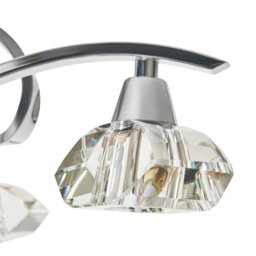 Bella 3 Light Flush Ceiling Light, Chrome - thumbnail 8