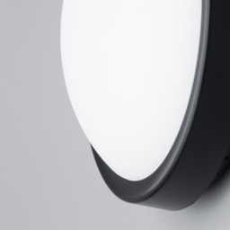 Orkney Outdoor LED Circular Wall Light, Black - thumbnail 6