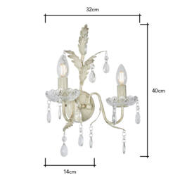 Paisley Wall Light, Cream - thumbnail 9