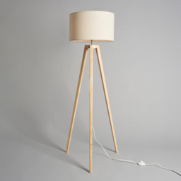 Keeley Wooden Tripod Floor Lamp, Oak - thumbnail 5