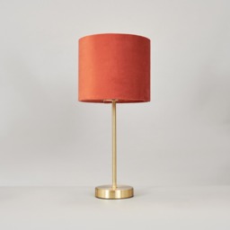 Velvet Table Lamp, Burnt Orange - thumbnail 5