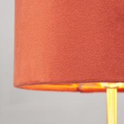 Velvet Table Lamp, Burnt Orange - thumbnail 6