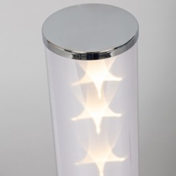 Glow Galaxy Colour Changing LED Cylinder Table Lamp, Chrome - thumbnail 6