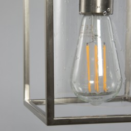 Hardy Cage Ceiling Pendant Bar with Bubble Glass Shades, Satin Nickel - thumbnail 6