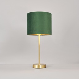 Velvet Table Lamp, Emerald Green - thumbnail 4