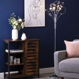 Lila Floor Lamp, Chrome - thumbnail 3