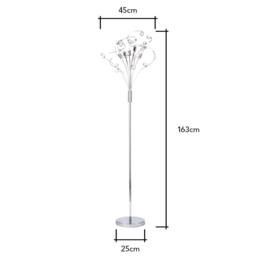 Lila Floor Lamp, Chrome - thumbnail 8