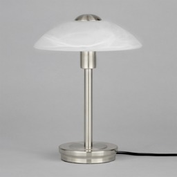 Archie Touch Lamp, Satin Nickel and Alabaster - thumbnail 6