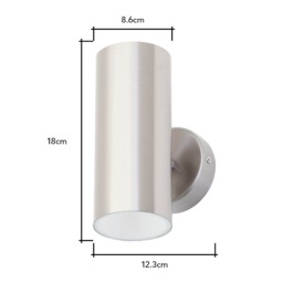 Grant Outdoor Up & Down LED Wall Light, Stainless Steel - thumbnail 8