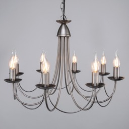 Marilyn 8 Light Chandelier, Pewter - thumbnail 4