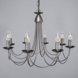 Marilyn 8 Light Chandelier, Pewter - thumbnail 5