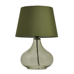 Clarise Glass Table Lamp, Bottle Green - thumbnail 9