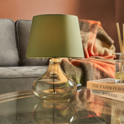 Clarise Glass Table Lamp, Bottle Green - thumbnail 8