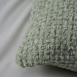 Cross Weave Cushion, Sage Green - thumbnail 4