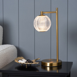 Rimi LED Table Lamp, Satin Brass - thumbnail 3