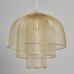 Georgia Tiered Mesh Ceiling Pendant, Gold - thumbnail 5