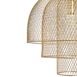 Georgia Tiered Mesh Ceiling Pendant, Gold - thumbnail 8