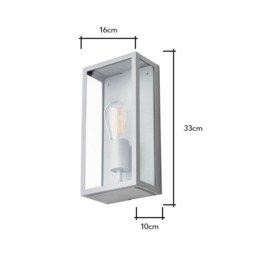 Stratus Outdoor Wall Light, Silver - thumbnail 7