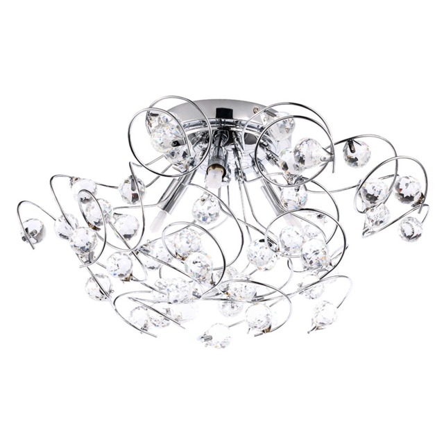 Lila Flush Ceiling Light, Chrome - image 1
