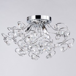 Lila Flush Ceiling Light, Chrome - thumbnail 5