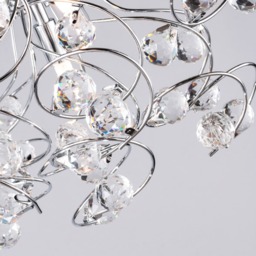 Lila Flush Ceiling Light, Chrome - thumbnail 6