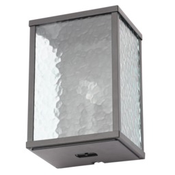 Douglas Outdoor Wall Light with Frosted Glass Panels, Black