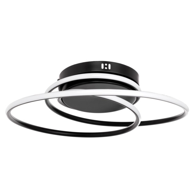 Pei Rings LED Flush Ceiling Light, Satin Black - image 1