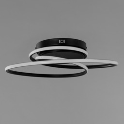 Pei Rings LED Flush Ceiling Light, Satin Black - thumbnail 5